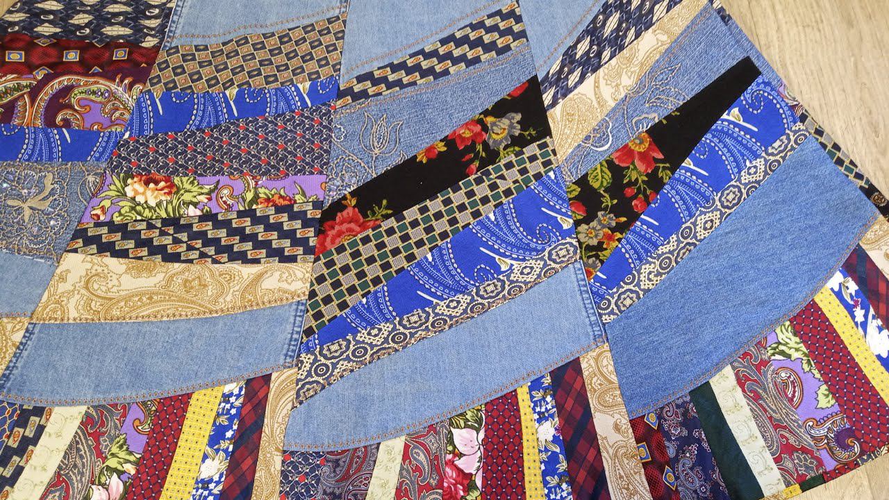 Шьем интересную юбку в стиле крейзи-квилт смотреть онлайн