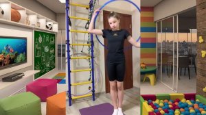 Гимнастика дома. Упражнения с обручем из Художественной гимнастики.