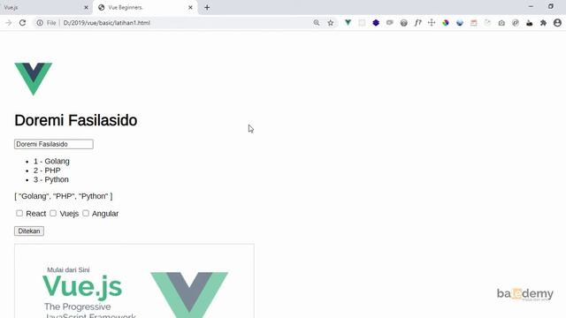 Belajar Vue.js - #24 Mengakses Index смотреть онлайн
