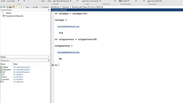 Working with Dates and Times in MATLAB смотреть онлайн