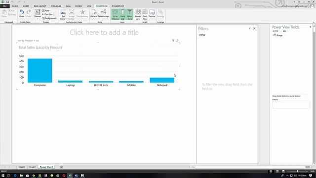 Excel Tutorial - Insert Tab - Graph - Powerview in Excel and Sparlines in Excel смотреть онлайн