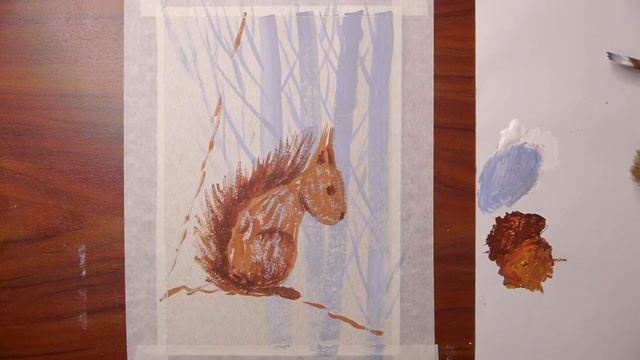 Белка с шишкой//как нарисовать белку смотреть онлайн