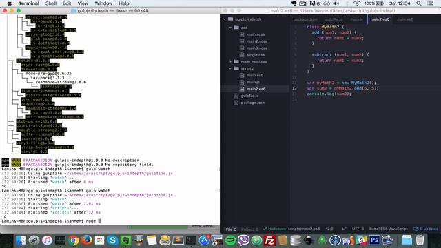 GulpJs Beginner Tutorials Indepth - 7 Watching Css Javascript Files for changes смотреть онлайн