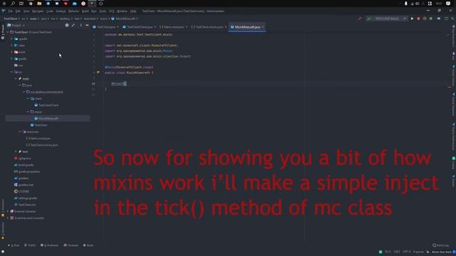 How to code a Minecraft Fabric Client／Mod 【Mixins】#1「Setting Up」 смотреть онлайн