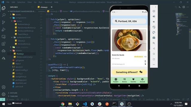 React Native Restaurant Chooser App смотреть онлайн
