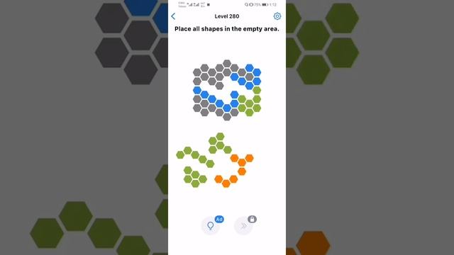 Easy game Level 280 place all shapes in the empty area. Walkthrough solution смотреть онлайн