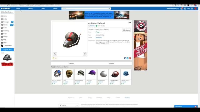 [FREE GEAR] How To Get Ant-Man Helmet and The Wasp Gear in Roblox смотреть онлайн