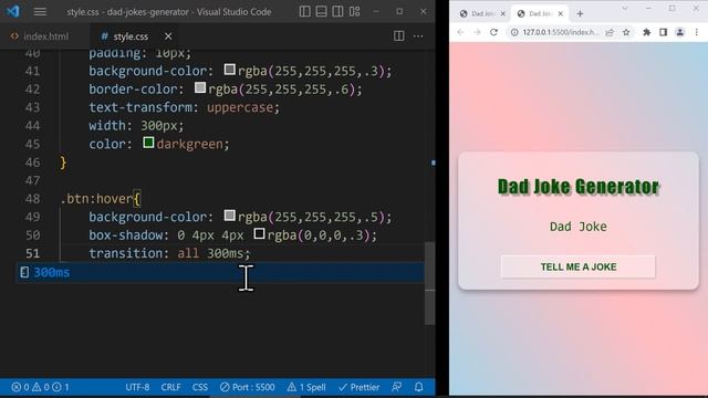 HTML CSS JavaScript Project - Dad Jokes Generator (API Ninjas project) смотреть онлайн