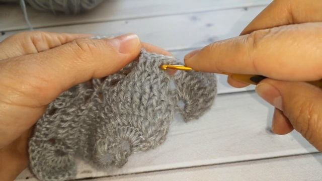 Шаль крючком//Crochet shawl//Узор для шали крючком//Crochet shawl pattern смотреть онлайн