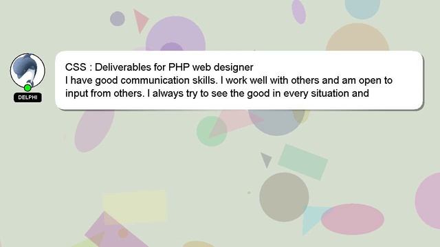 CSS : Deliverables for PHP web designer смотреть онлайн