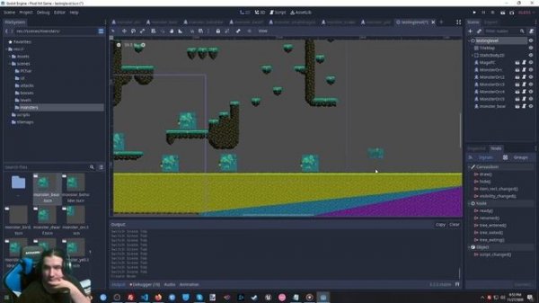 Godot 2D pixel art platformer game part 7(rough main menu and player damage)