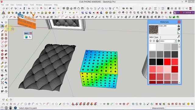 Dạy chỉnh map vật liệu trong sketchup dùng plugin sketchUV , Use plugin sketch UV to UVW map смотреть онлайн