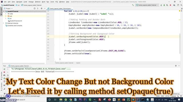 Java GUI Swing Tutorial Part 19.1 | JFrame and JLabel смотреть онлайн