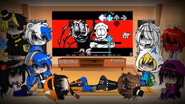 Fandom react to FNF vs Gorefield End of Abuse (Gacha Club) смотреть онлайн