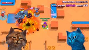 ГИГАНТСКИЙ БОСС против ЭЛЬ ПРИМО в БРАВЛ СТАРС Весёлый Кот и КОТЁНОК ЛАЙК