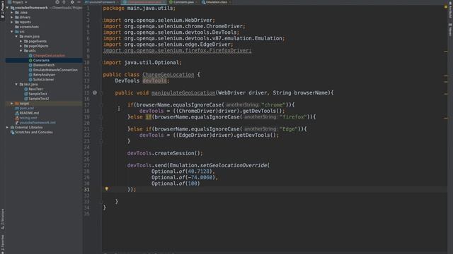 Modify Geo Location using Selenium || Change Geo Location || Automation || Dev Tools || Java смотреть онлайн