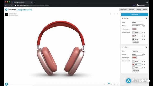 Create a basic configurator with Sketchfab Configurator Studio смотреть онлайн