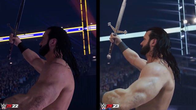 WWE 2K23 Vs WWE 2K22 Mods! - Graphic (Entrance) Comparison