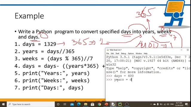 Examples of Modulus, Exponentiation and Floor division Operators | Python Arithmetic Operator смотреть онлайн