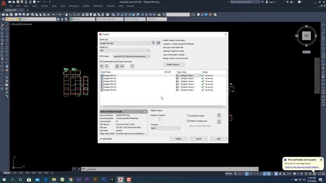Create a multiple- PDF page in AutoCAD-2021 or Convert DWG to PDF смотреть онлайн