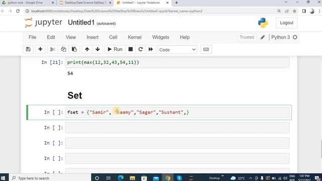 6 DataTypes Tuple Set Dictionary using English and Hindi смотреть онлайн