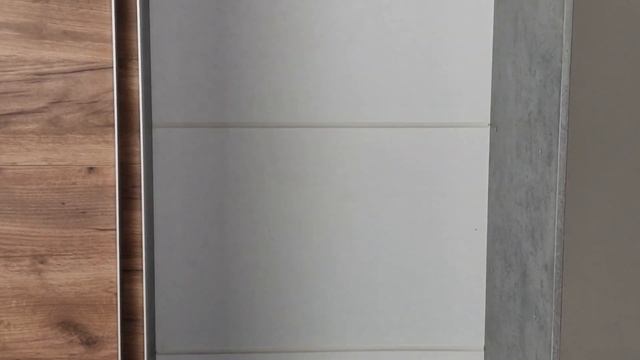 Обзор 3-х дверного шкафа-купе "Эста" фасад ЛДСП Крафт дуб табачный, корпус Бетон. смотреть онлайн