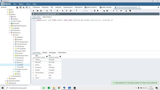 PostgreSQL Dersler 3 (Join Kullanımı) смотреть онлайн