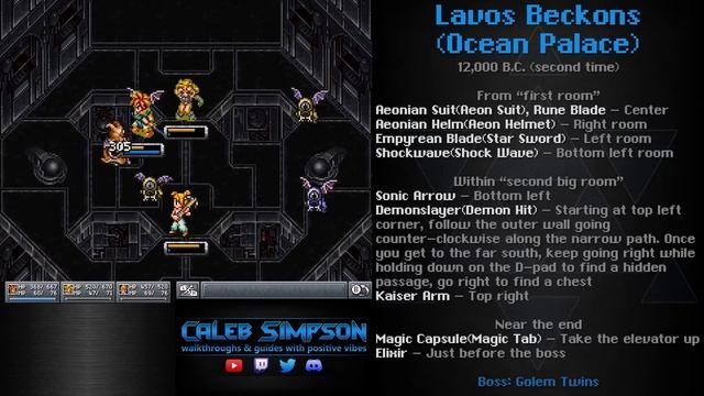 Chrono Trigger Walkthrough 22: Lavos Beckons (Ocean Palace, Golem Twins) смотреть онлайн