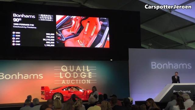 1990 Ferrari F40 get auctioned by Bonhams Auction! смотреть онлайн