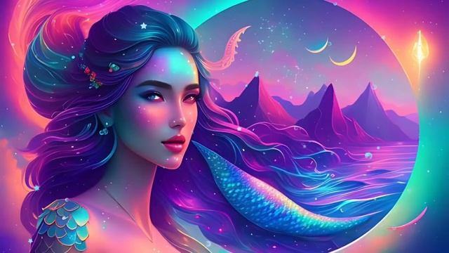 Divine Tranquility with Serenity Oracle's Moon Goddess Music #sleep #mermaid смотреть онлайн