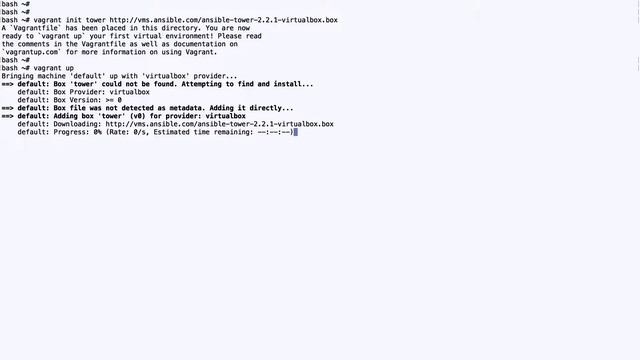 ansible tower Installation vagrant смотреть онлайн