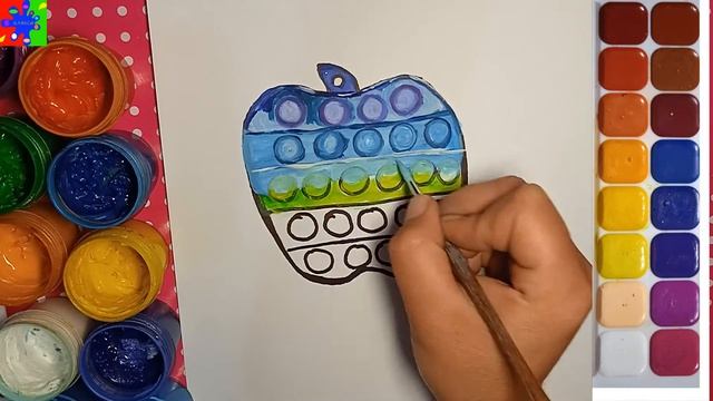 Рисуем антистресс Поп ит. Раскраска для детей