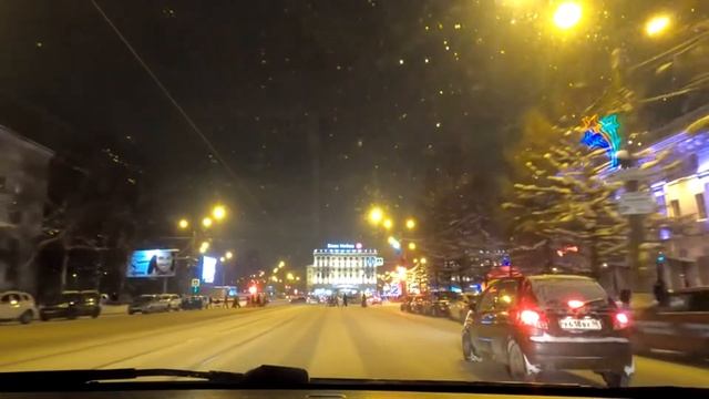 Вечером на машине по Проспекту Ленина Старый Новый смотреть онлайн