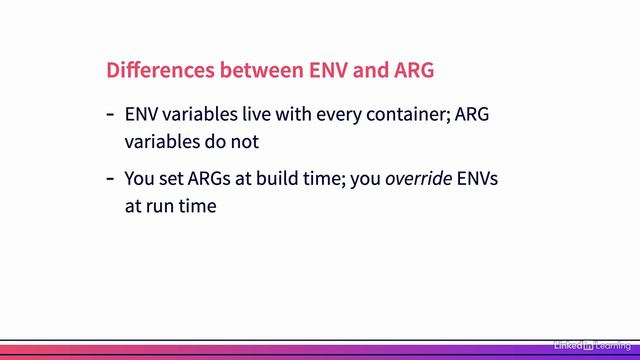 4.10_Adding variables with ENV and ARG - Docker Essential Training смотреть онлайн