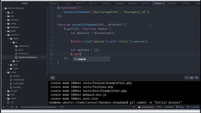 AJAX Dynamic Dropdown in Laravel with jQuery or Vue.js (Part 2 of 3) смотреть онлайн