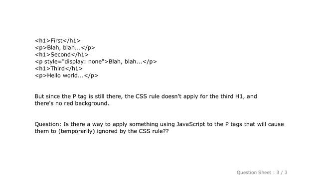 HTML : Hide elements for CSS selector rules смотреть онлайн