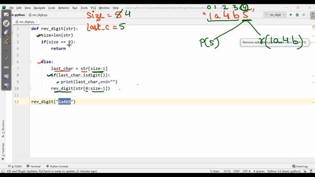 Display Digits in Reverse Order from string using Recursion | Data Structures & Algorithms | Python смотреть онлайн