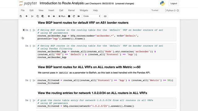 Analyzing Routing Tables with Batfish смотреть онлайн