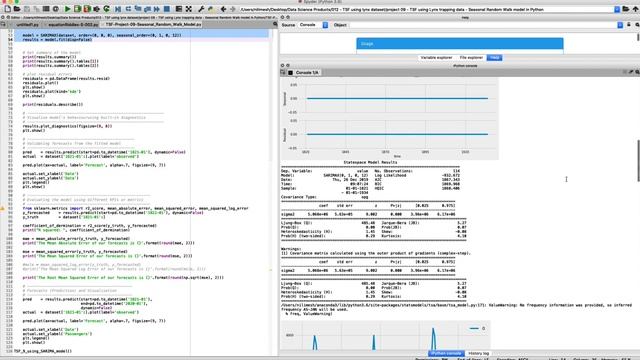 Time Series Forecasting in Python - Seasonal Random Walk model using lynx dataset смотреть онлайн