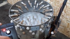 Испытание регулятора оборотов для перосъемной машины