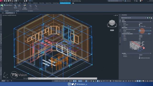 INTERIOR and 3D ELEVATIONS - AutoCAD Architecture 2023 смотреть онлайн