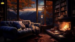 ЗВУКИ ДЛЯ СНА // "Уютный вечер с шумом дождя и потрескиванием камина"