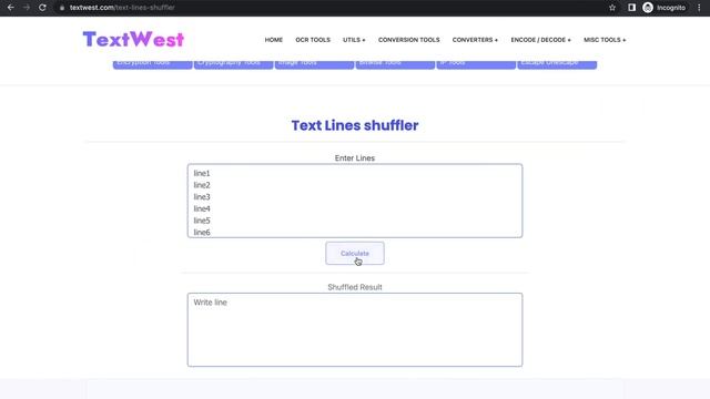 Text Lines shuffler Online Text Tool смотреть онлайн