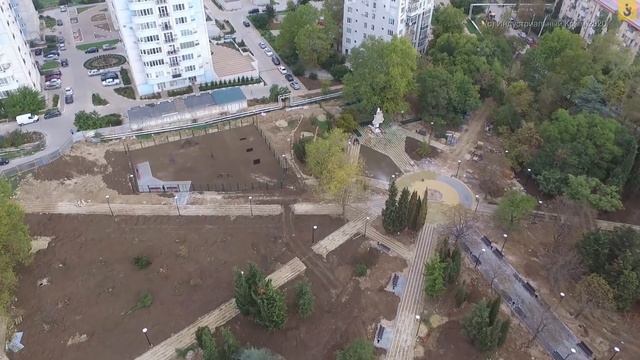 Реконструкция сквера курсантов. Севастополь. Октябрь 2020. Индустриальный Крым. смотреть онлайн