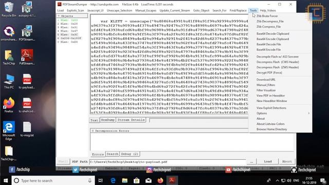 PDF file forensic analysis in Windows 10 with PDFStreamDumper [Hindi] смотреть онлайн