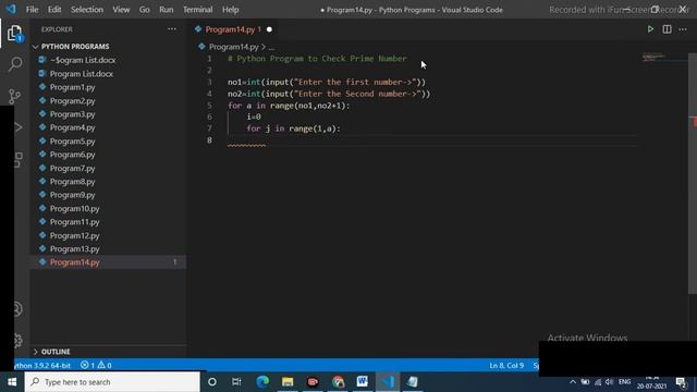 Python Program to Print all Prime Numbers in an Interval смотреть онлайн