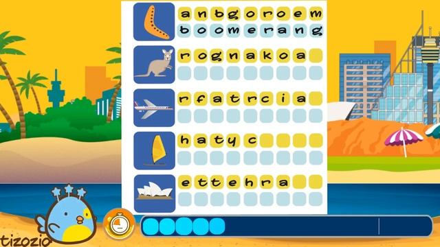 Scrambled Words Game - Game Online for KIds смотреть онлайн
