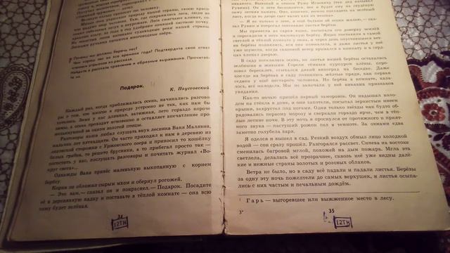 К. Паустовский "Подарок", рассказ. 17 урок. Учебники СССР. смотреть онлайн