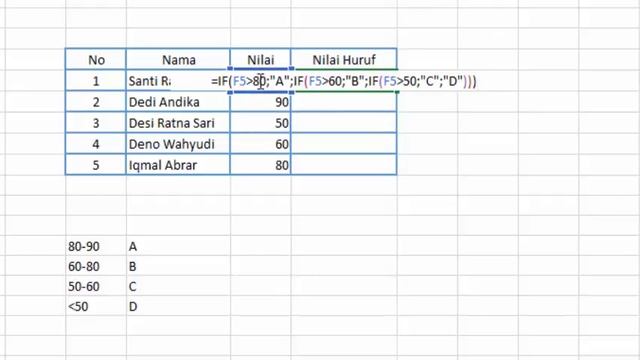 CARA CEPAT MAHIR MS. EXCEL- PENGGUNAAN LOGIKA IF PADA EXCEL смотреть онлайн