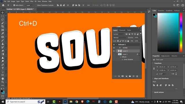 3D Text Effect Photoshop- Photoshop CC Tutorial смотреть онлайн
